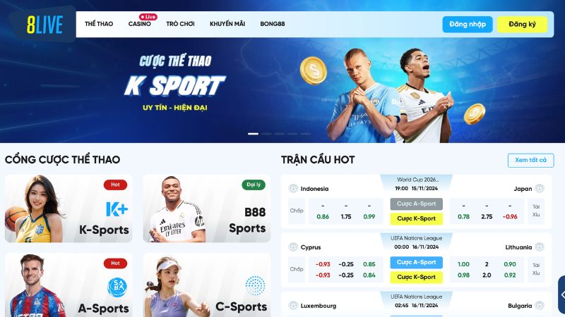 Giới thiệu tổng quan nhà cái 8live Giới thiệu tổng quan nhà cái 8live